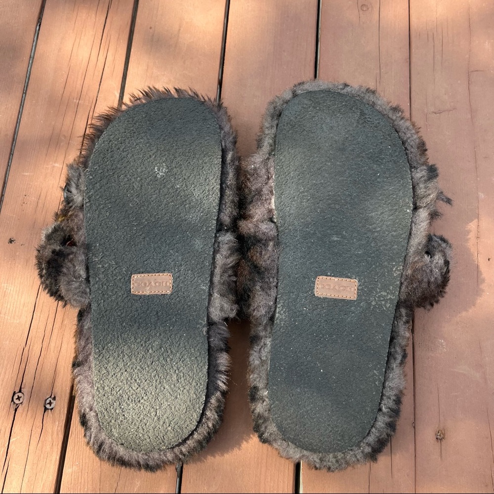 Coach RUNWAY Signature Shearling Sandals - Picture 7 of 11